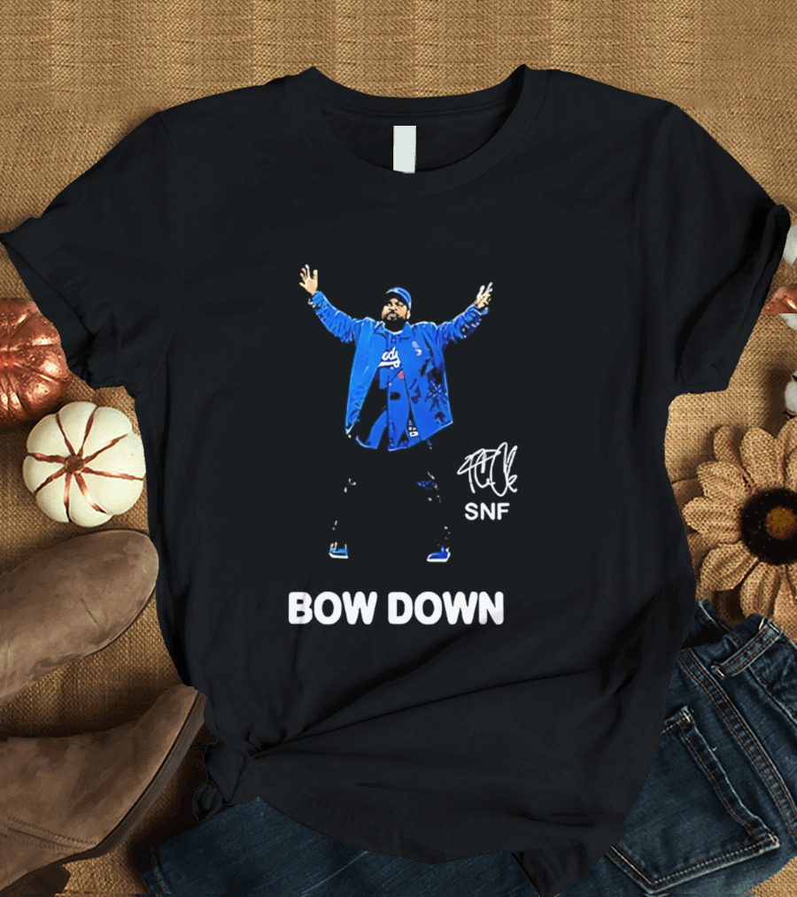Los Angeles Dodgers Bow Down Ice Cube SNF T-Shirt