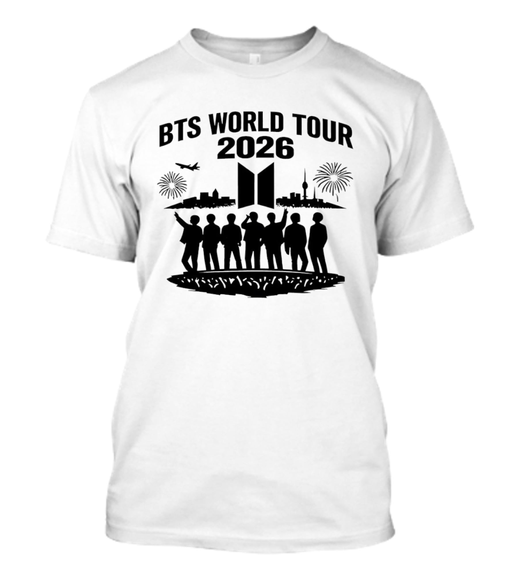 BTS World Tour 2026 Army Concert Skyline Fireworks T-Shirt