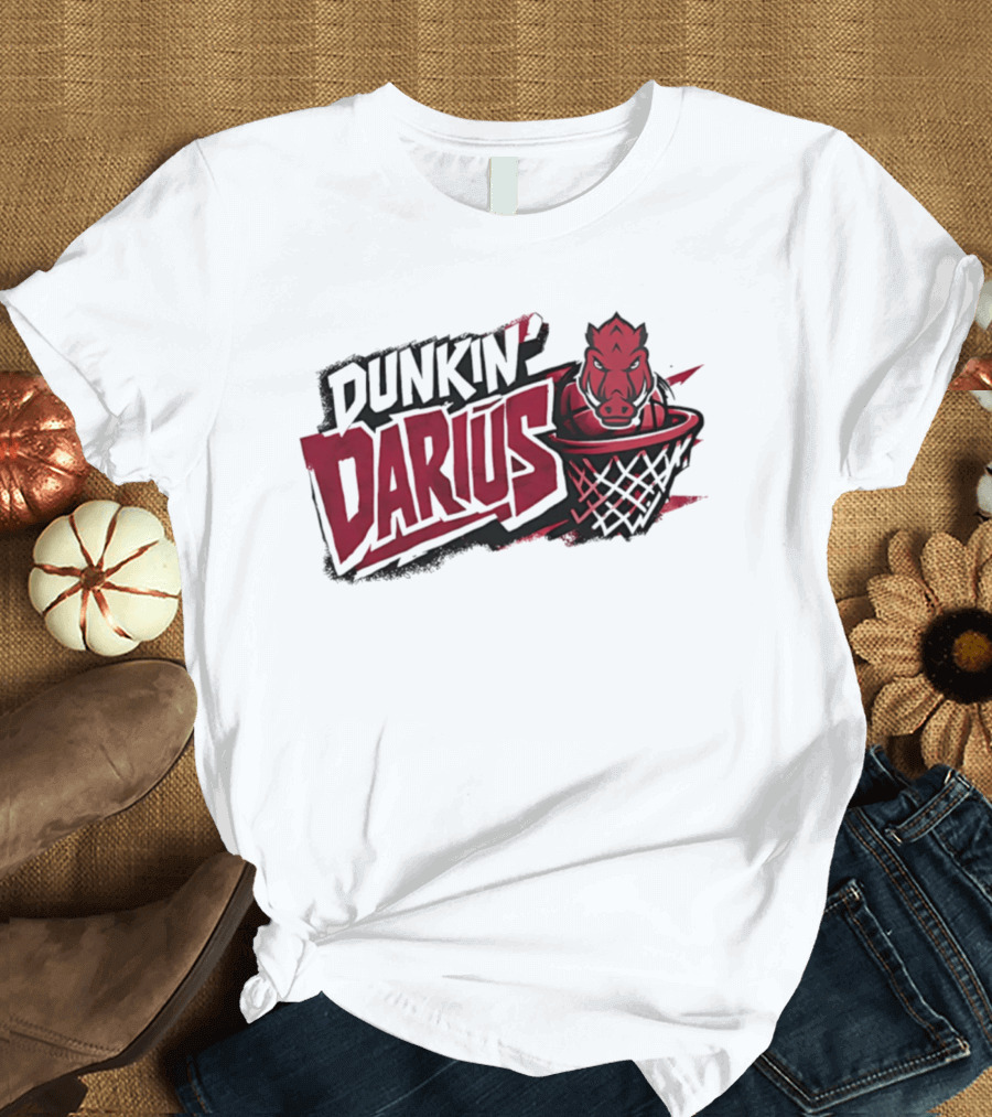 Darius Acuff Jr Arkansas Razorbacks Dunkin Darius Basketball Hoop T-Shirt
