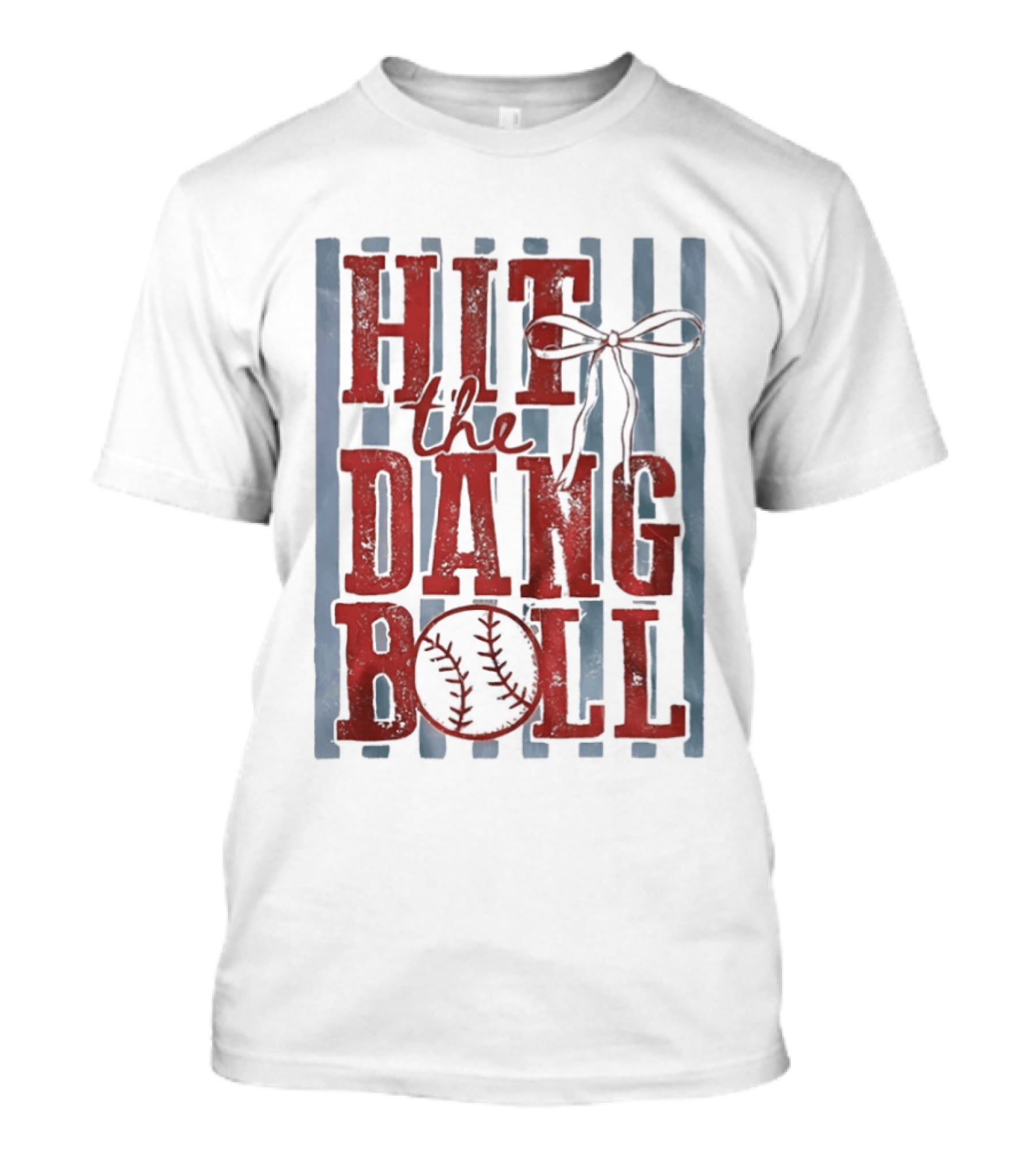 Hit The Dang Ball Baseball Bow T-Shirt