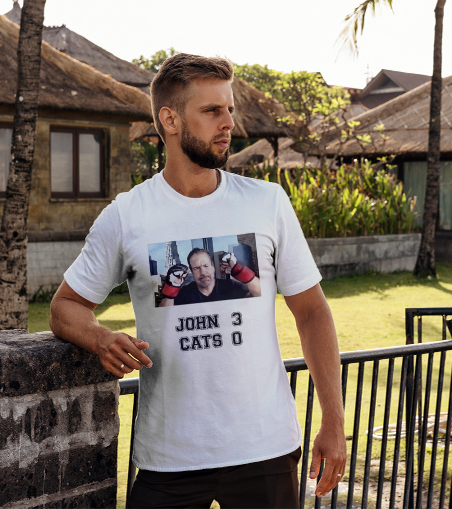 John Melendez Boxing Style Victory John 3 Cats 0 T-Shirt