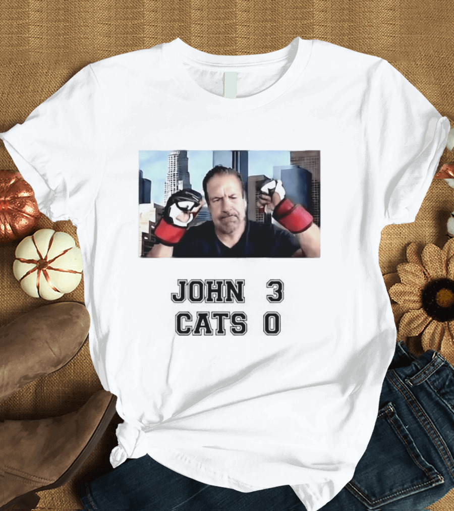 John Melendez Boxing Style Victory John 3 Cats 0 T-Shirt
