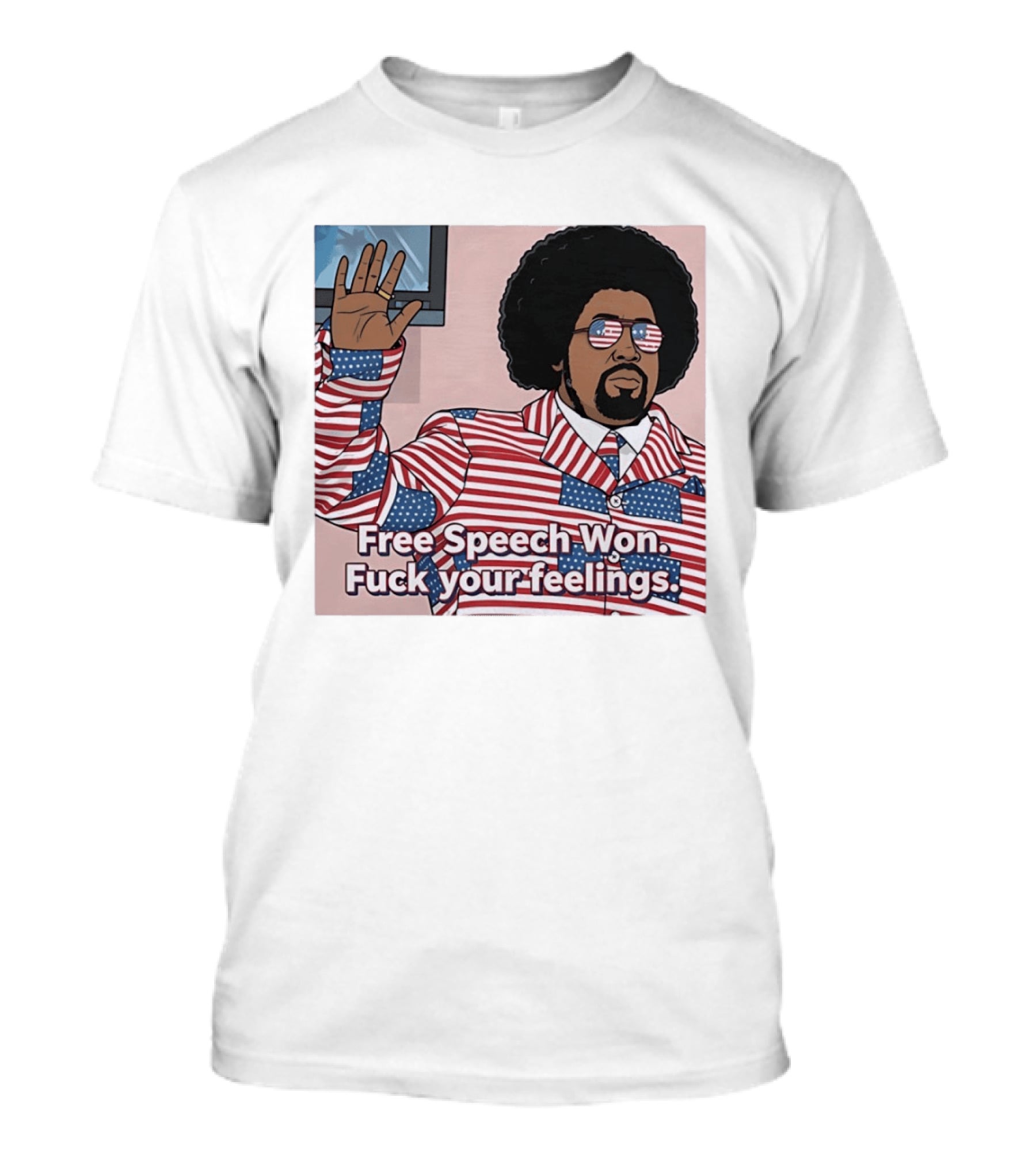 USA Flag Free Speech Won Fck Your Feelings Patriotic T-Shirt