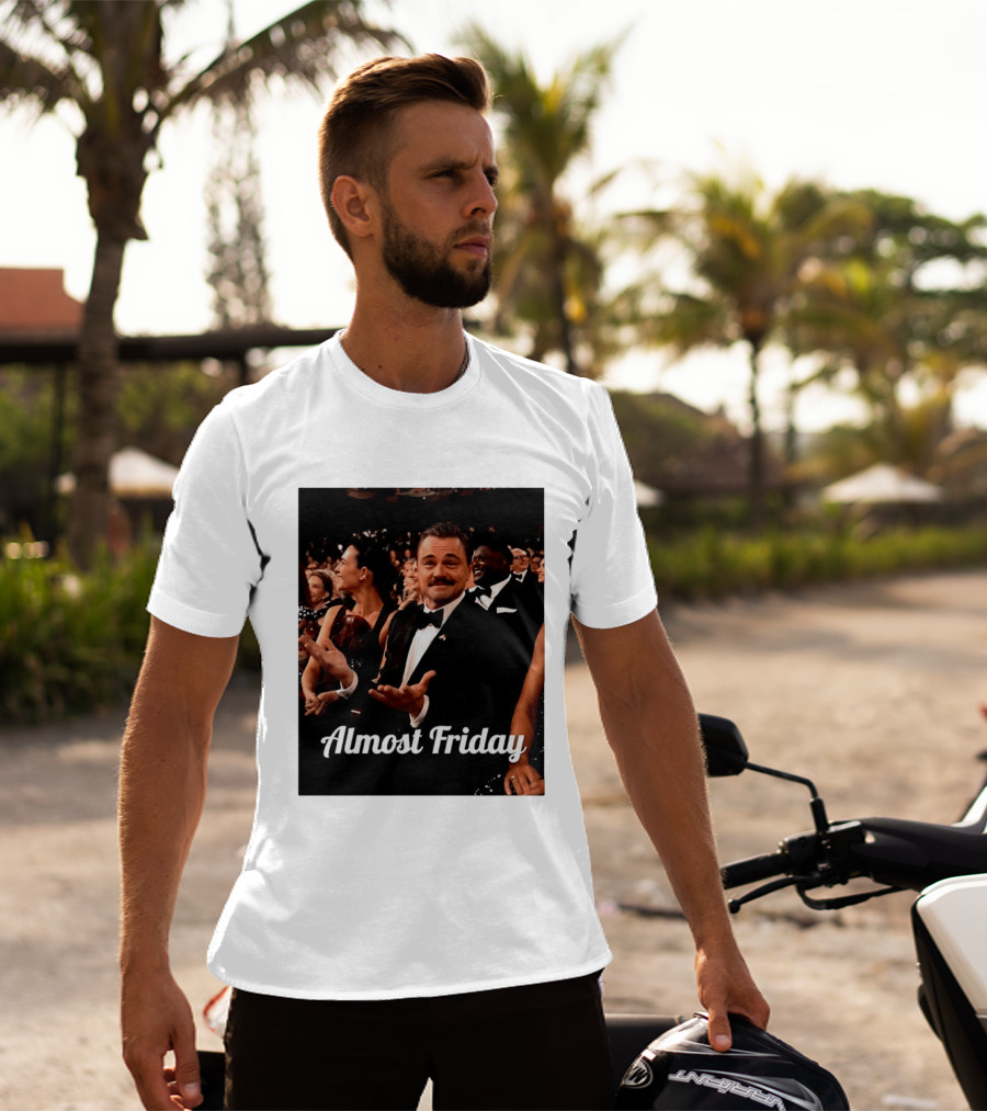 Almost Friday Leo Mustache Tuxedo Event T-Shirt