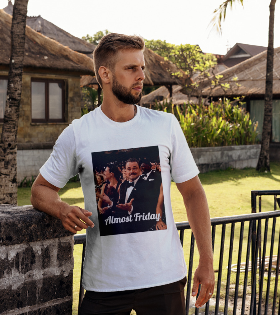 Almost Friday Leo Mustache Tuxedo Event T-Shirt