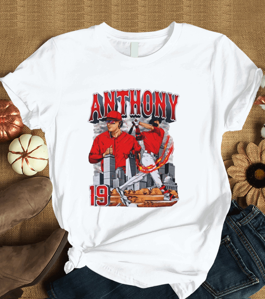 Anthony 19 Boston Red Sox 2026 City Skyline Baseball T-Shirt