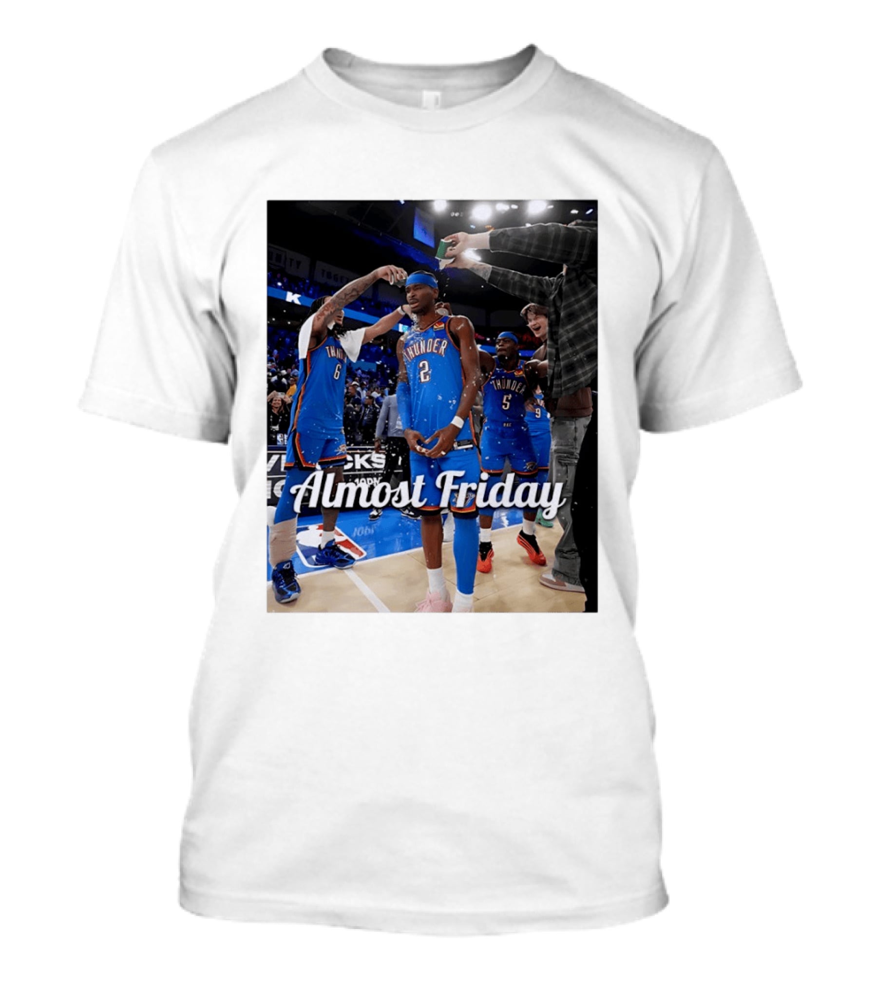 Shai Gilgeous Alexander 2 Oklahoma City Thunder Almost Friday Celebration T-Shirt