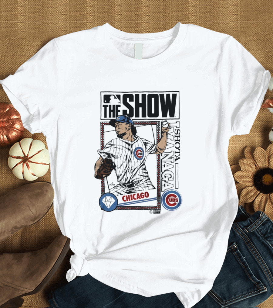 MLB The Show Shota Imanaga 18 Chicago Cubs Caricature T-Shirt