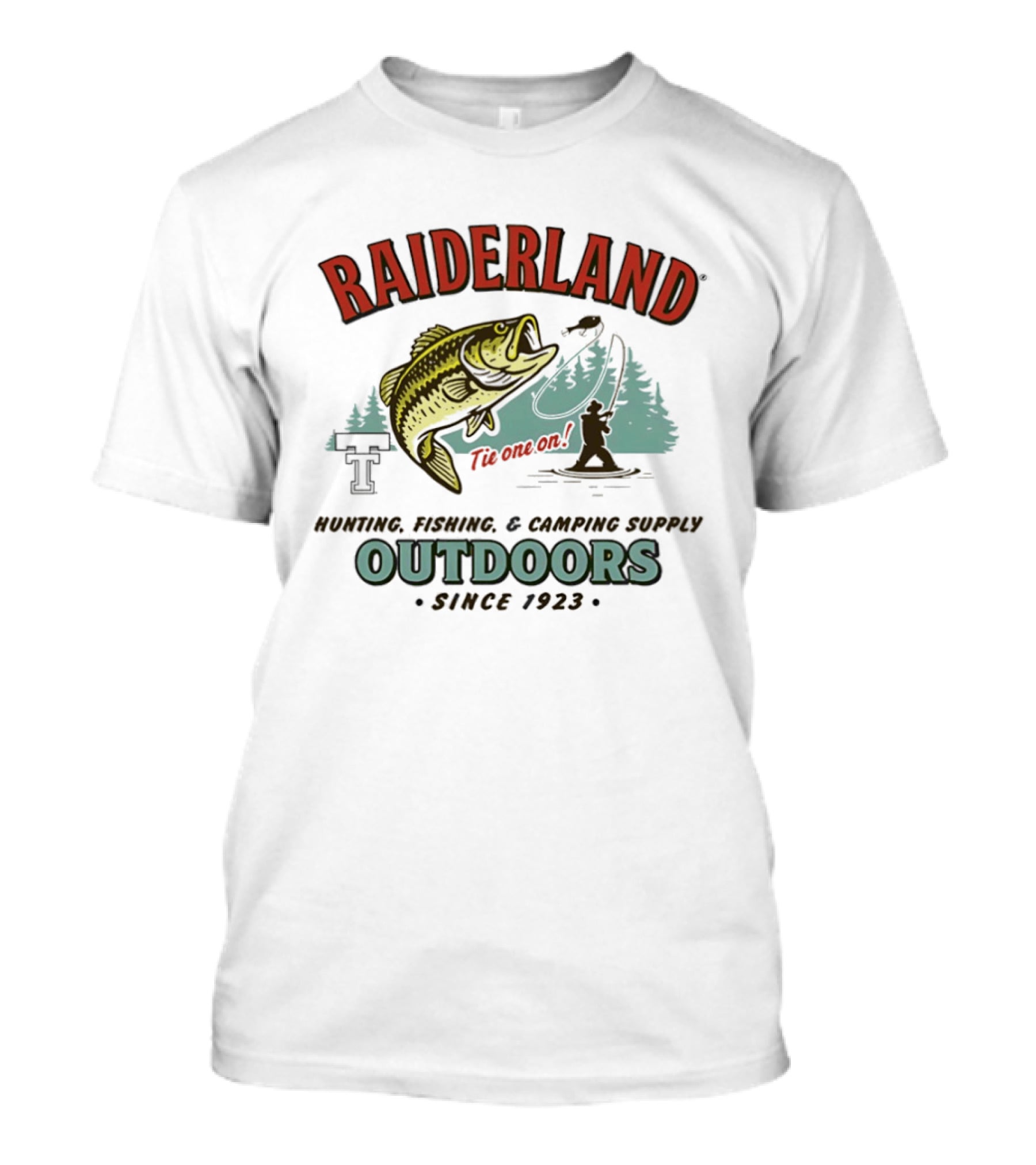 Texas Tech Red Raiders Raiderland Outdoors Hunting Fishing Camping Since 1923 T-Shirt