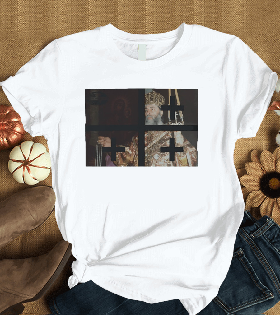 Georgian Orthodox Priest With Traditional Liturgical Garb And Crosses T-Shirt