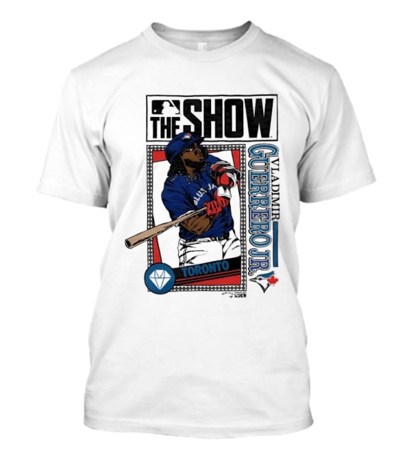 MLB The Show Vladimir Guerrero Jr 27 Toronto Blue Jays Caricature T-Shirt
