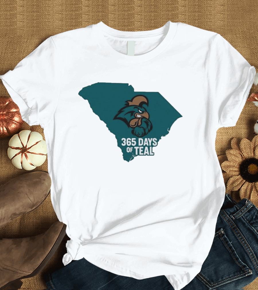 Coastal Carolina 365 Days Of Teal South Carolina Chanticleers T-Shirt