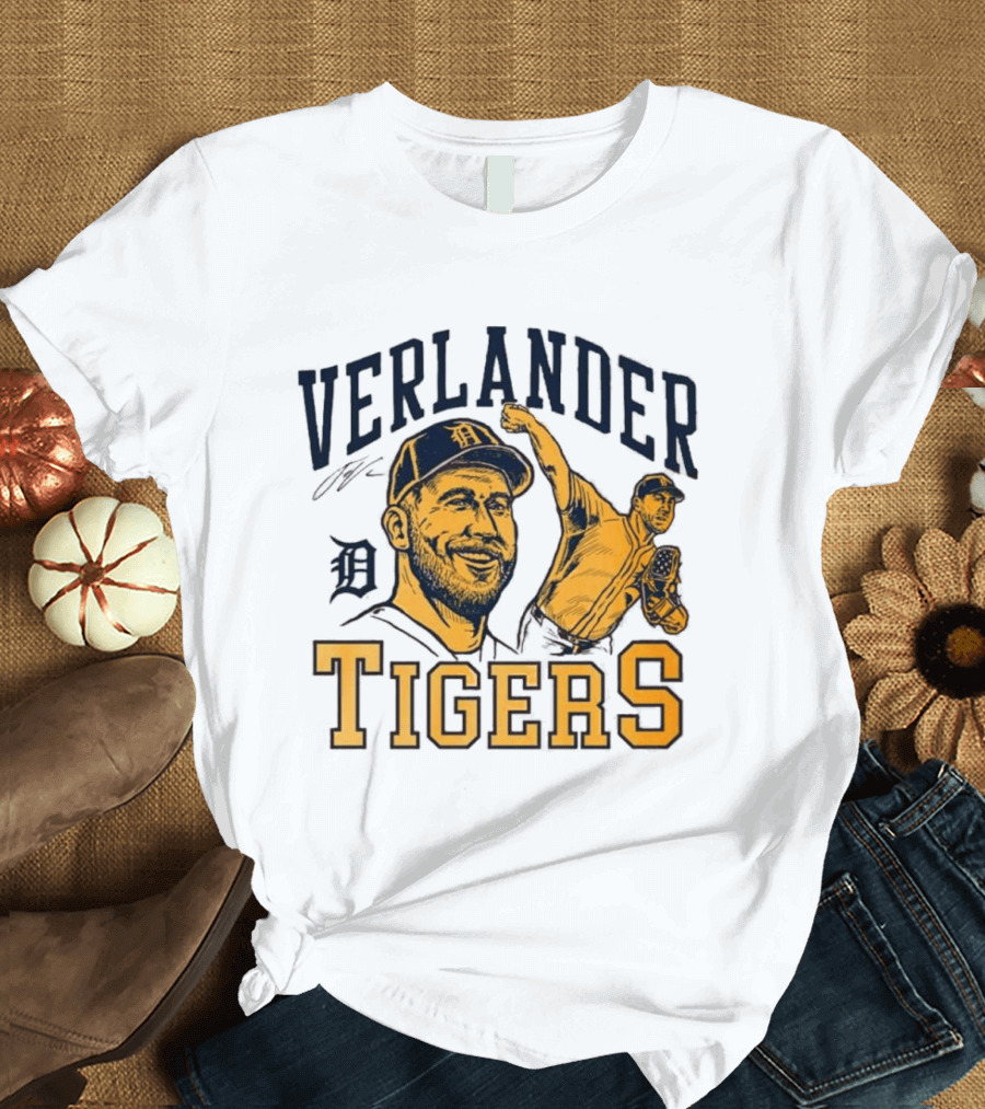 Verlander Detroit Tigers Baseball Pitcher T-Shirt