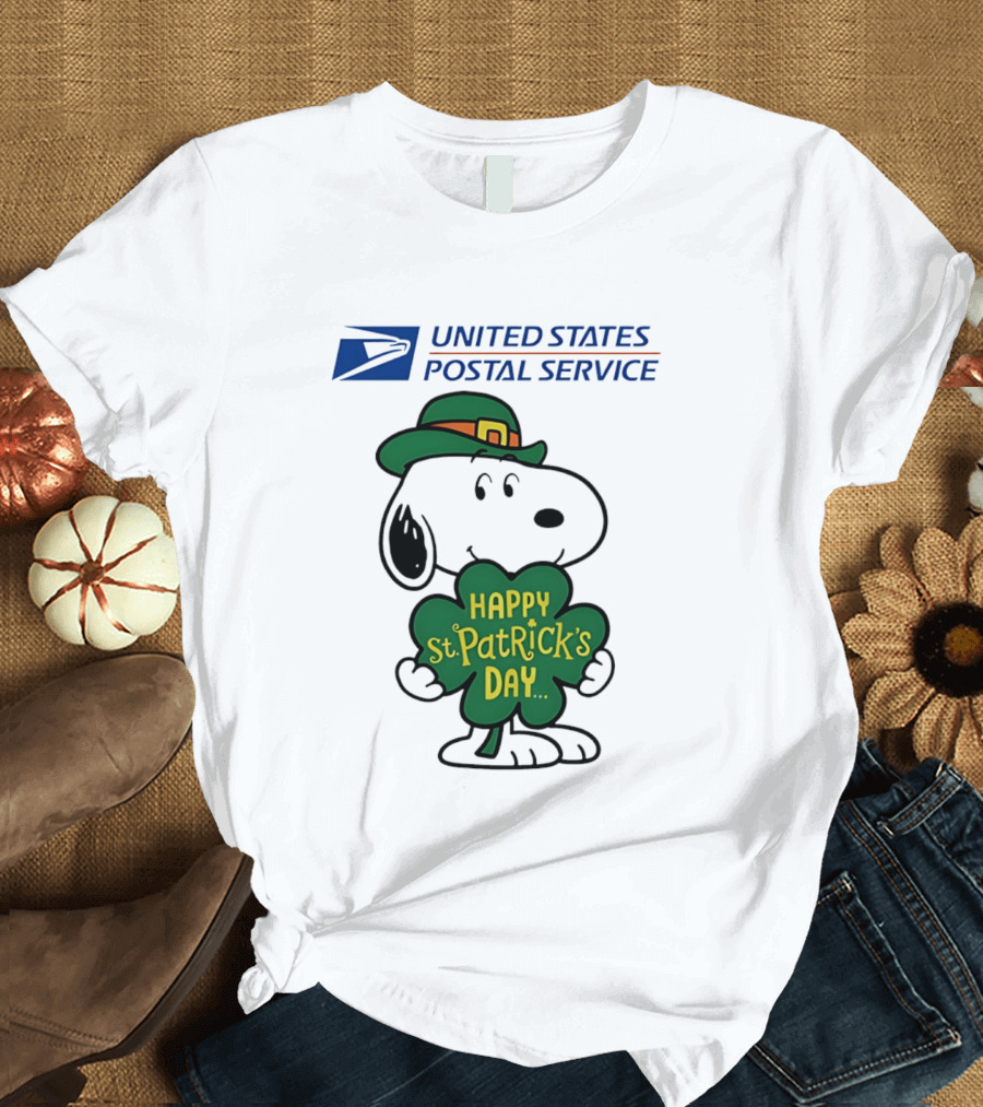 United States Postal Service Snoopy Happy St. Patrick's Day 2026 T-Shirt