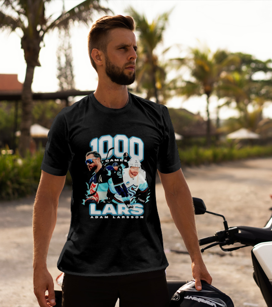 Adam Larsson 1000 Games Lars Hockey Milestone T-Shirt