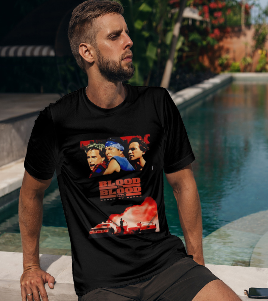 Blood In Blood Out Movie Latino Bound By Honor Dramatic Trio And Intense Action Scene T-Shirt