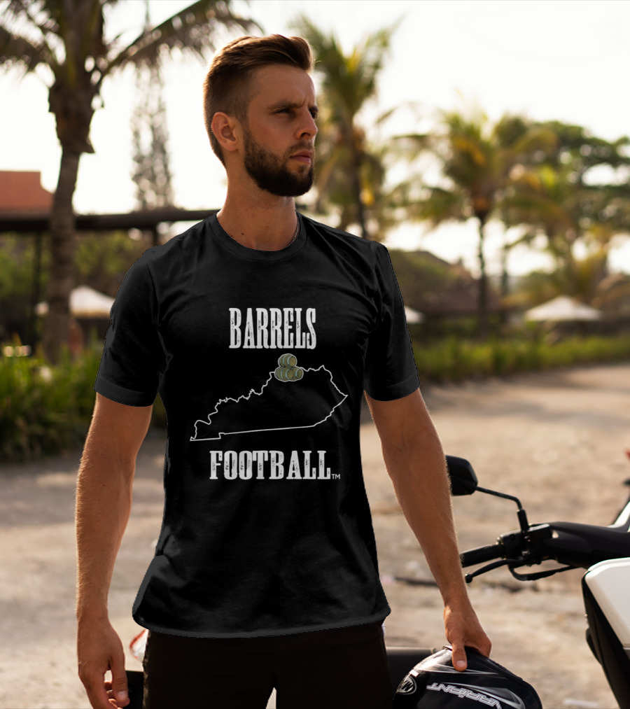Kentucky Barrels Arena Football Barrels Football Map T-Shirt