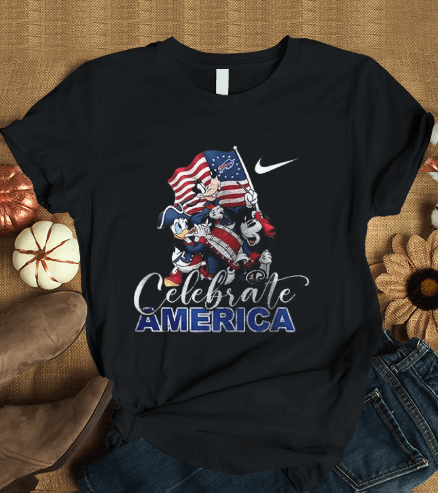 Buffalo Bills Mickey Mouse Celebrate America 250th Anniversary Nike Football T-Shirt