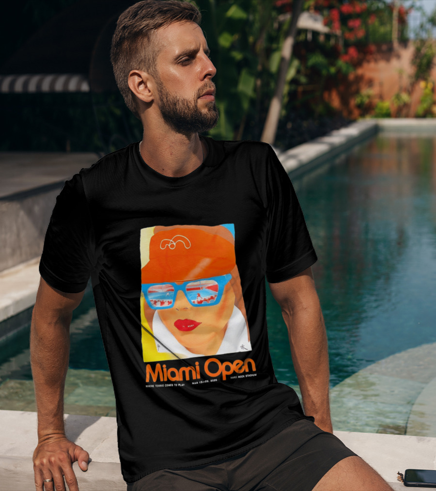 Miami Open Where Tennis Comes To Play Retro Tennis Fashion T-Shirt