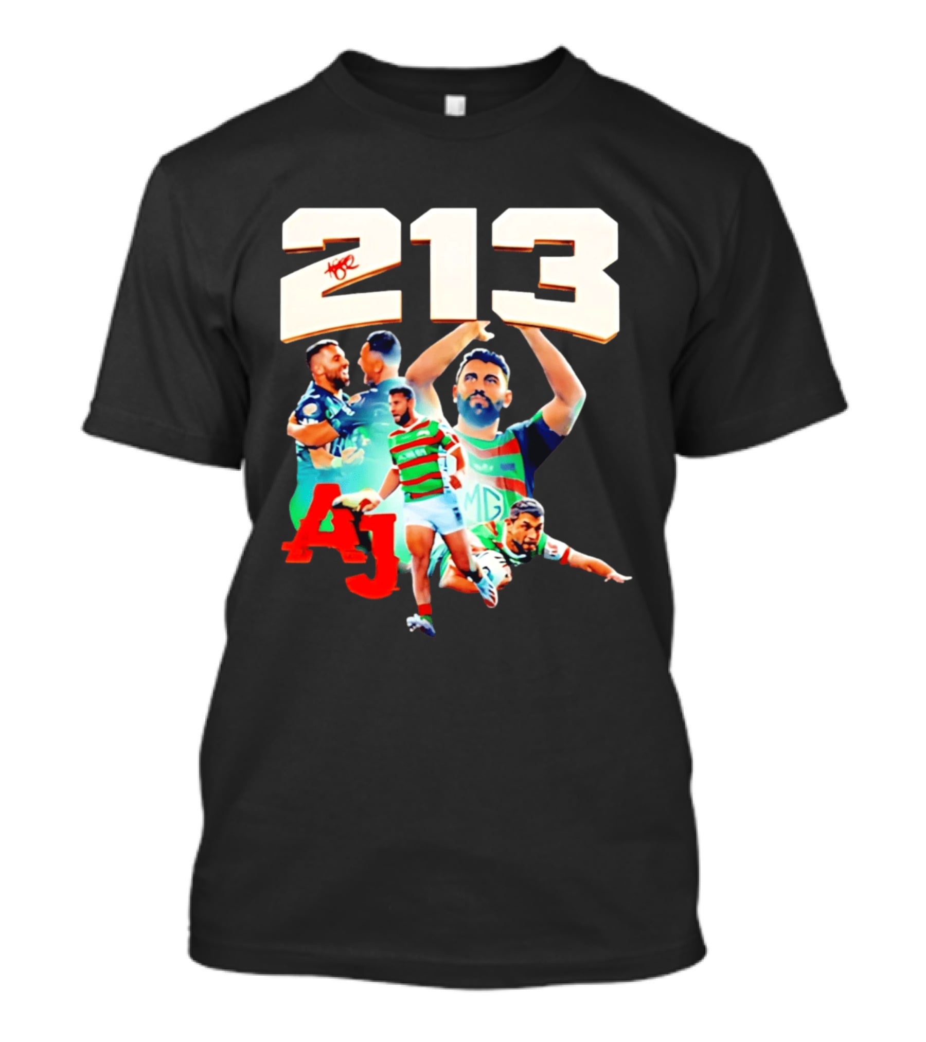 South Sydney Rabbitohs Alex Johnston 213 Record Breaker AJ Rugby T-Shirt
