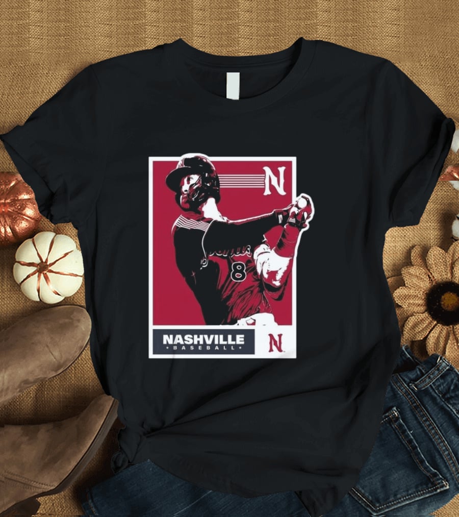 Nashville Baseball 2026 Sounds Tour Yankees Player Number 8 T-Shirt