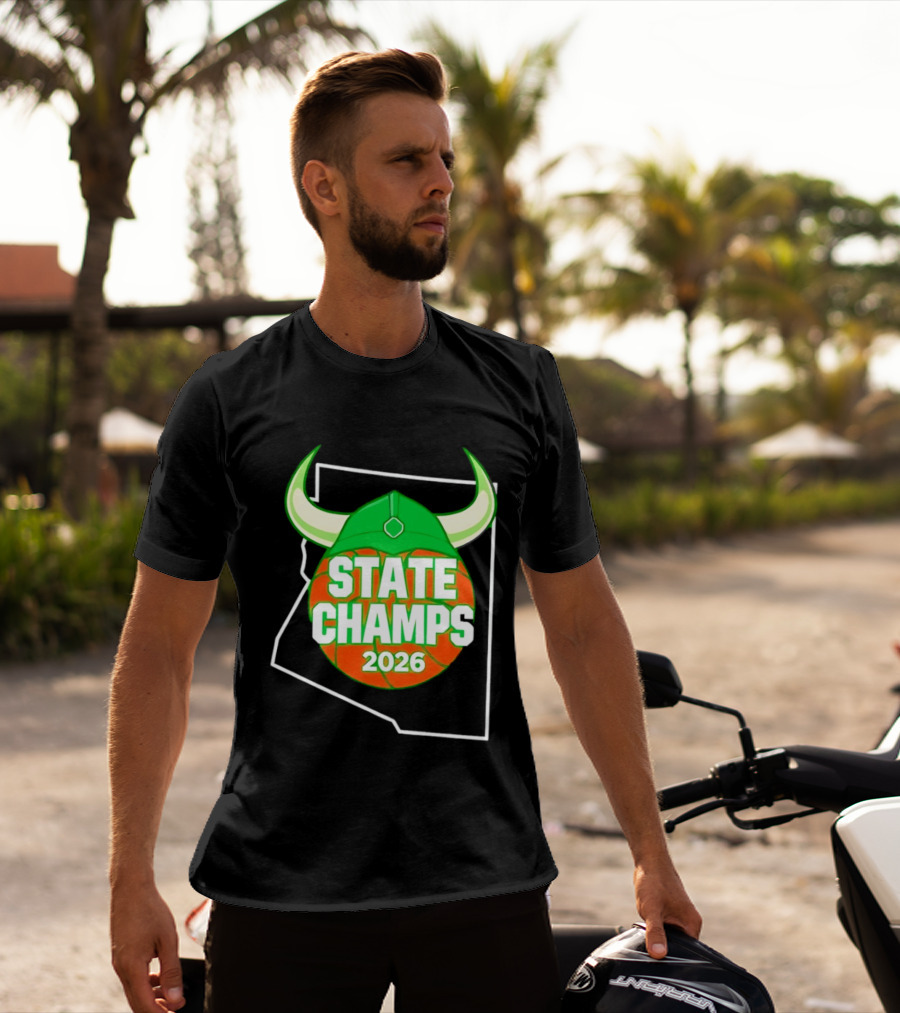 State Champs 2026 Arizona Basketball Viking Helmet T-Shirt