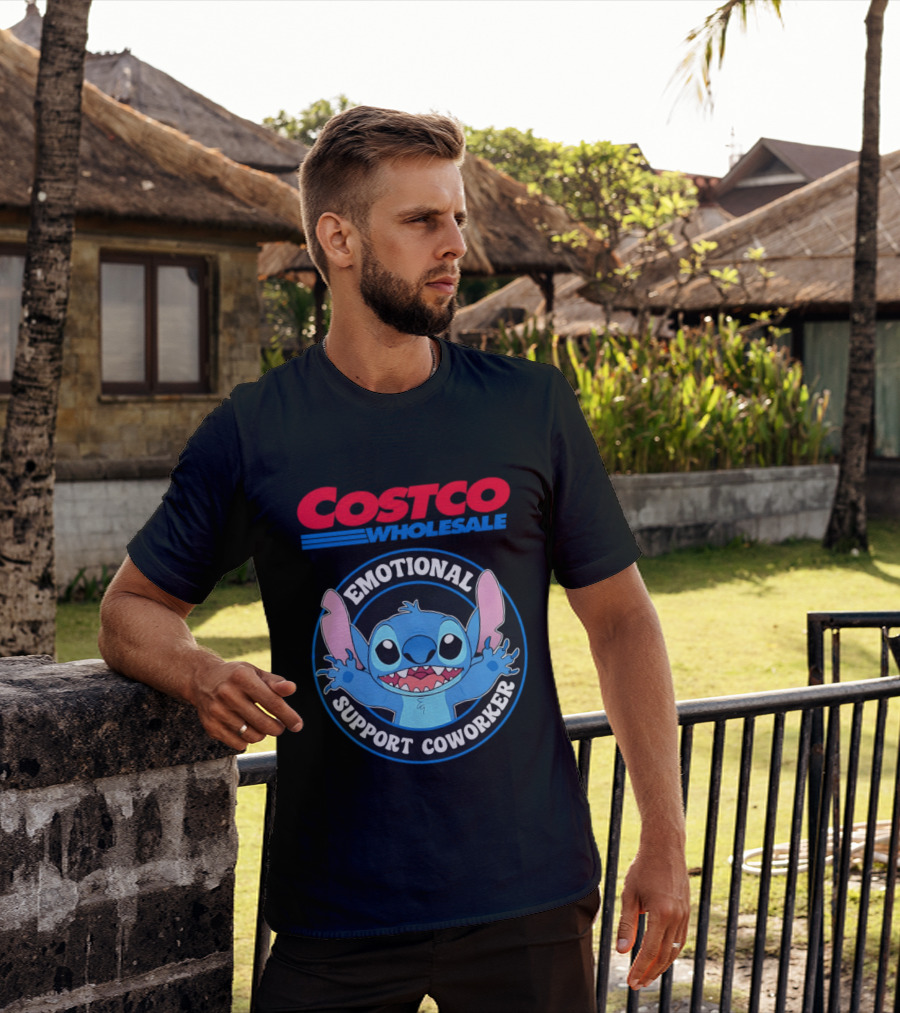 Costco Wholesale Emotional Support Coworker Stitch T-Shirt