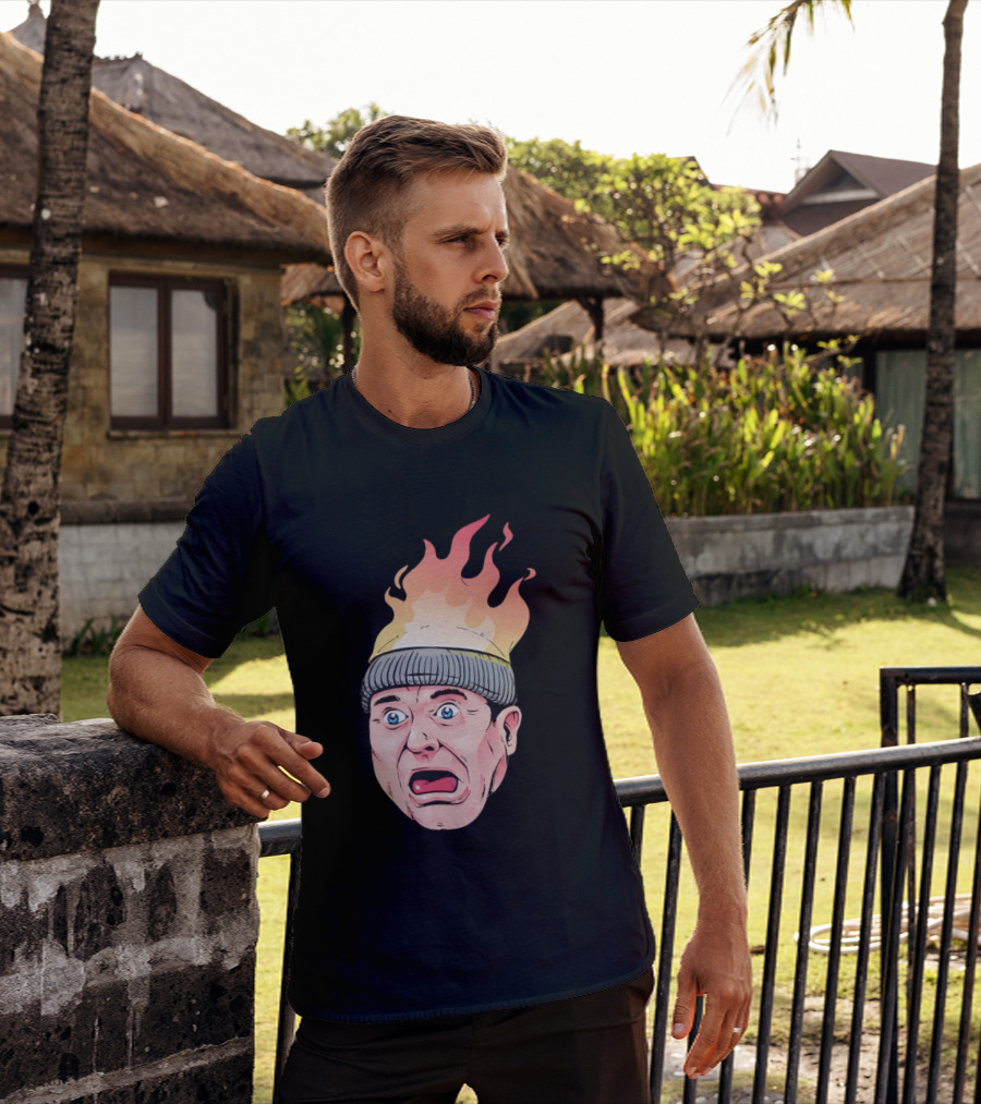 Home Alone Harry Head On Fire Meme T-Shirt
