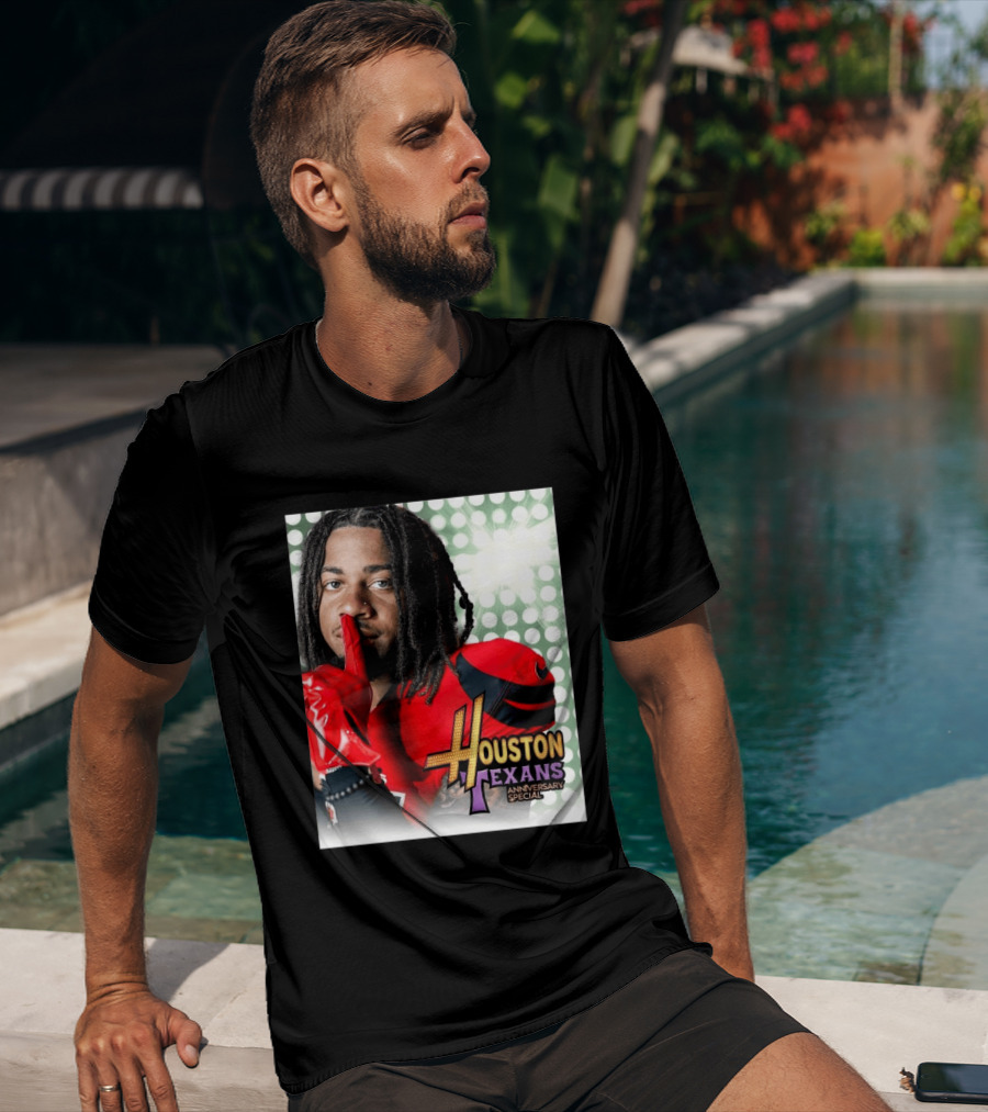 Houston Texans Anniversary Specials Stefon Diggs Hannah Montana 20th Celebration T-Shirt
