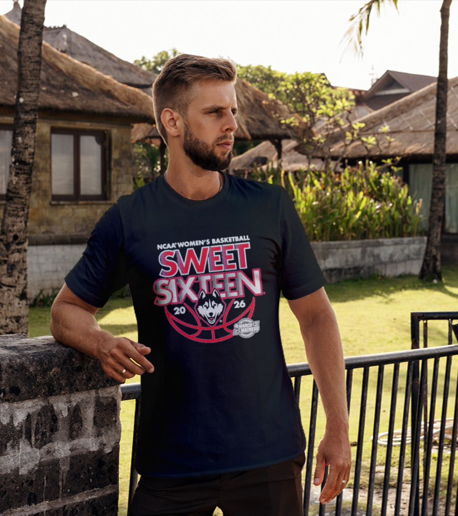 NCAA Women's Basketball UConn Huskies 2026 Sweet Sixteen March Madness T-Shirt