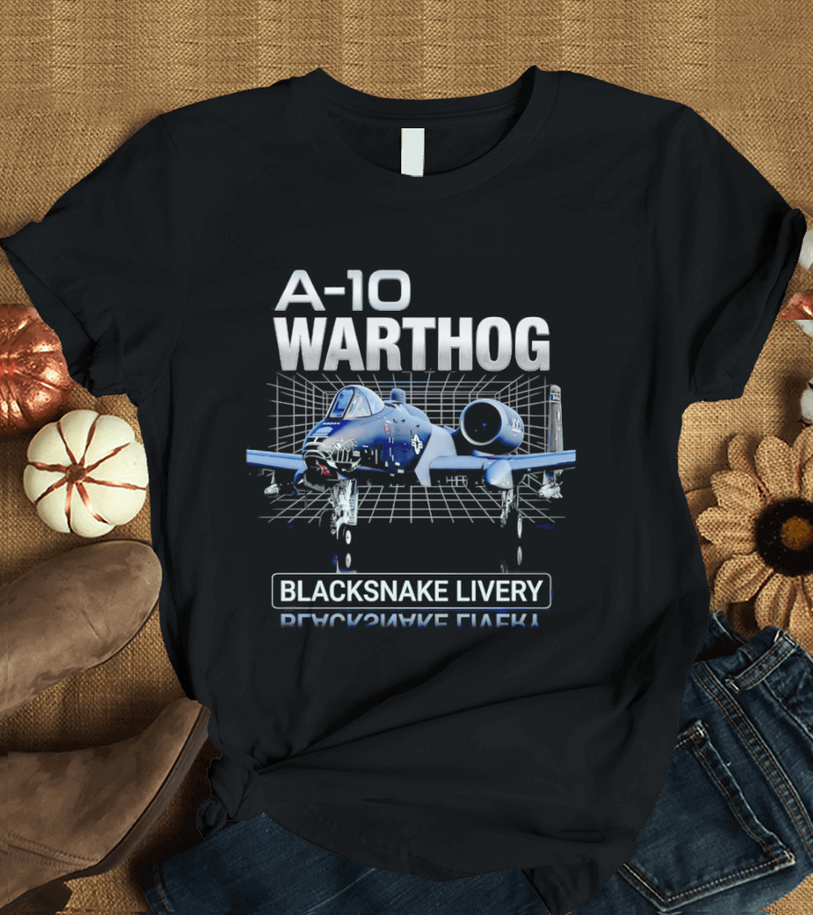 A 10 Warthog Blacksnake Livery Military Aircraft T-Shirt