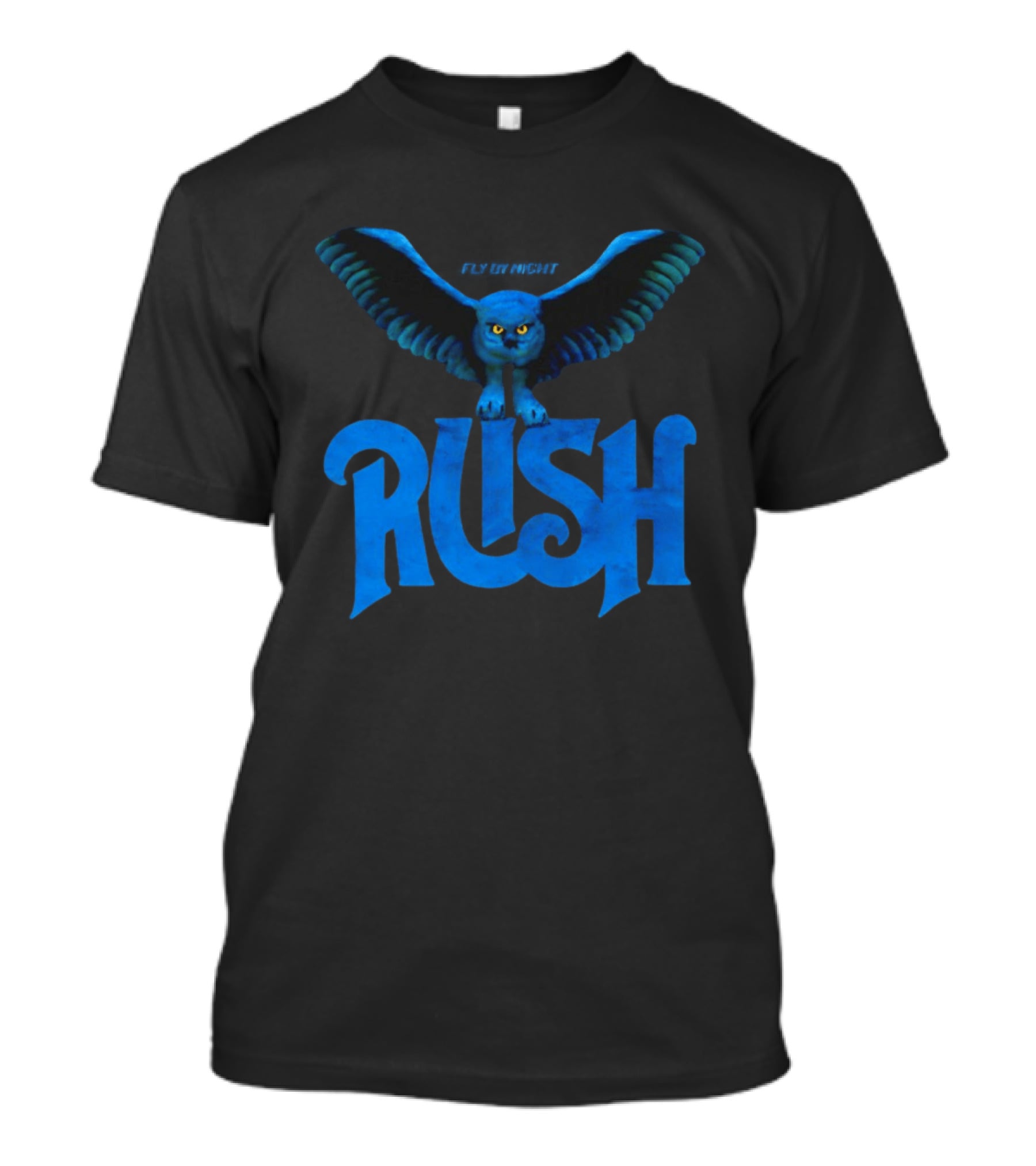 Rush Fly By Night Owl Album Art Iconic Rock Band T-Shirt