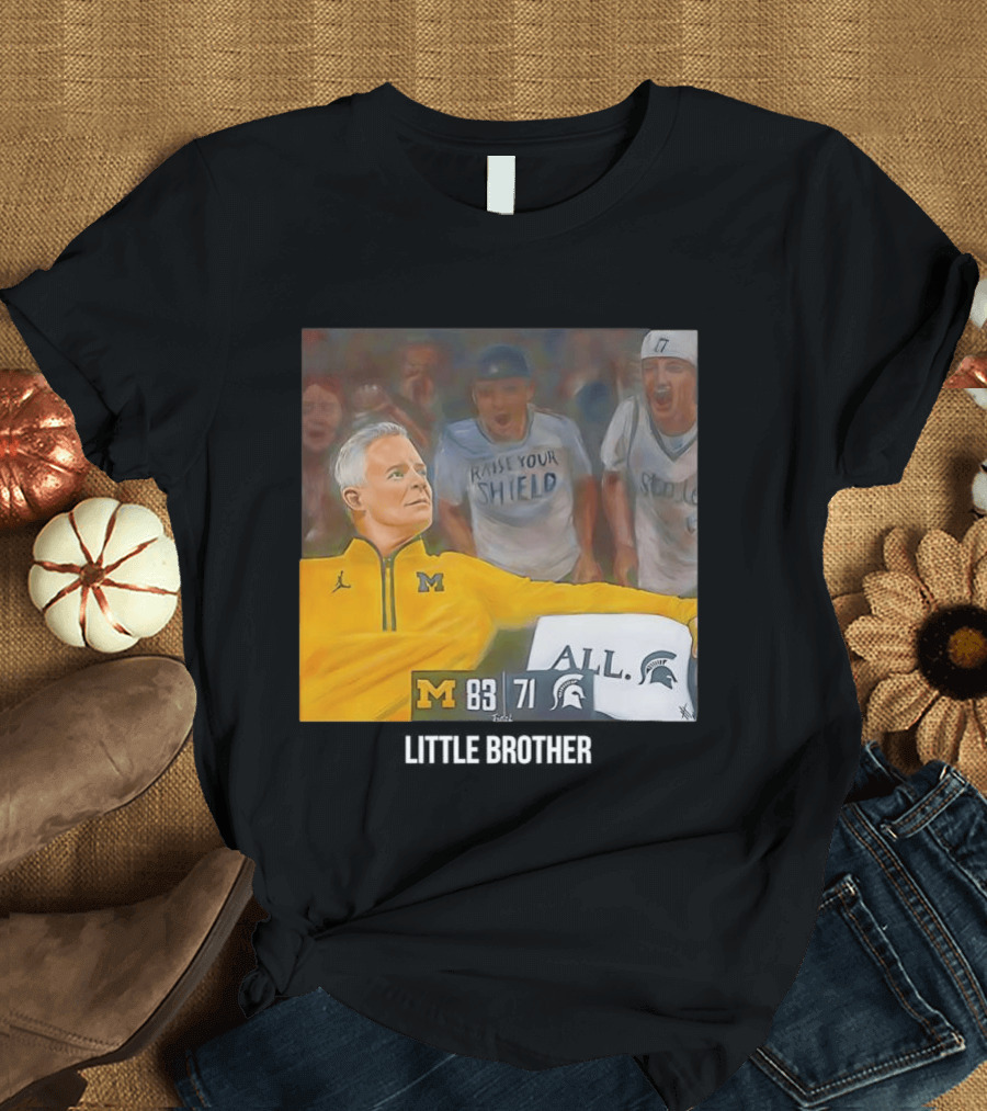 Michigan 83 Vs Michigan State 71 Raise Your Shield Spartans T-Shirt