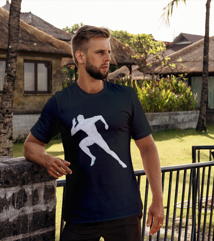 Sprint Athlete Dynamic Pose Running T-Shirt