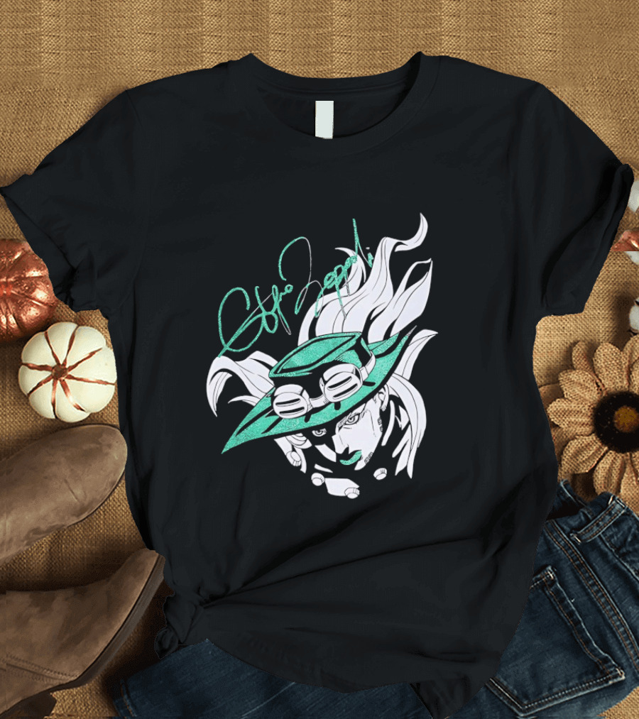 Gyro Zeppeli Jojo's Bizarre Adventure Illustration Signature T-Shirt