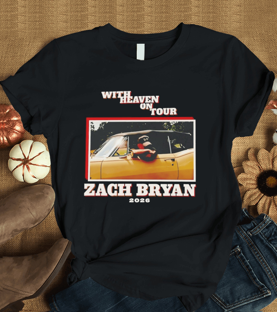 Zach Bryan 2024 Oklahoma Country Music With Heaven On Tour T-Shirt