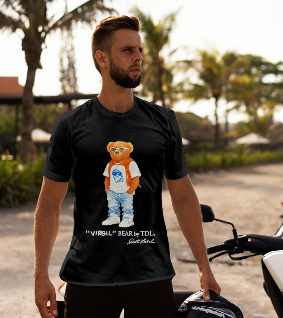 Virgil Abloh X Polo Bear Collaboration With Sunglasses And Stylish Outfit T-Shirt
