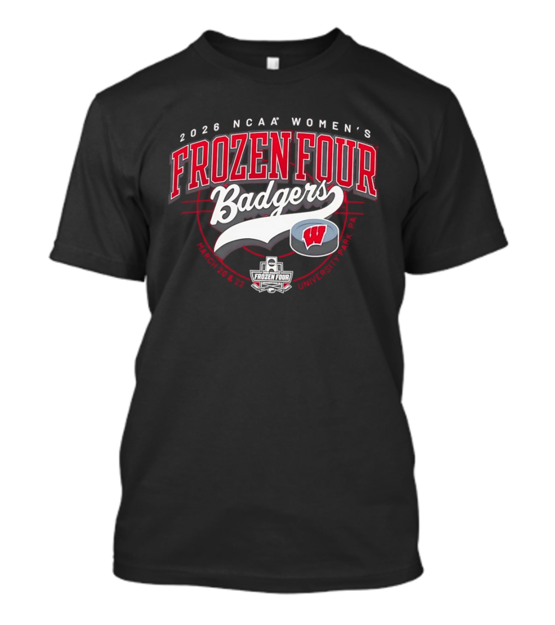 2026 NCAA Women's Frozen Four Badgers Hockey Championship University Of Wisconsin T-Shirt
