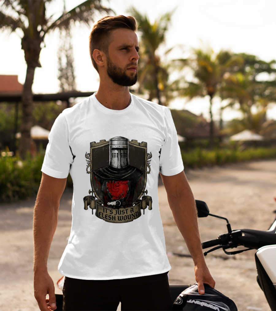 Monty Python Black Knight It's Just A Flesh Wound Holy Grail Movie T-Shirt