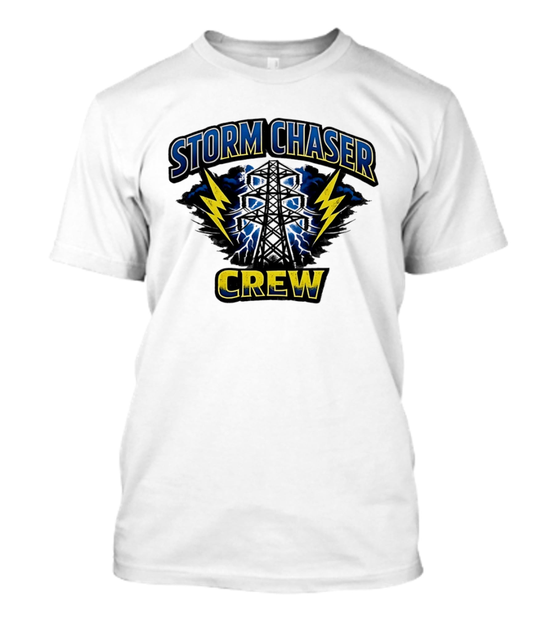 Storm Chaser Crew High Voltage Power Pole Lightning T-Shirt