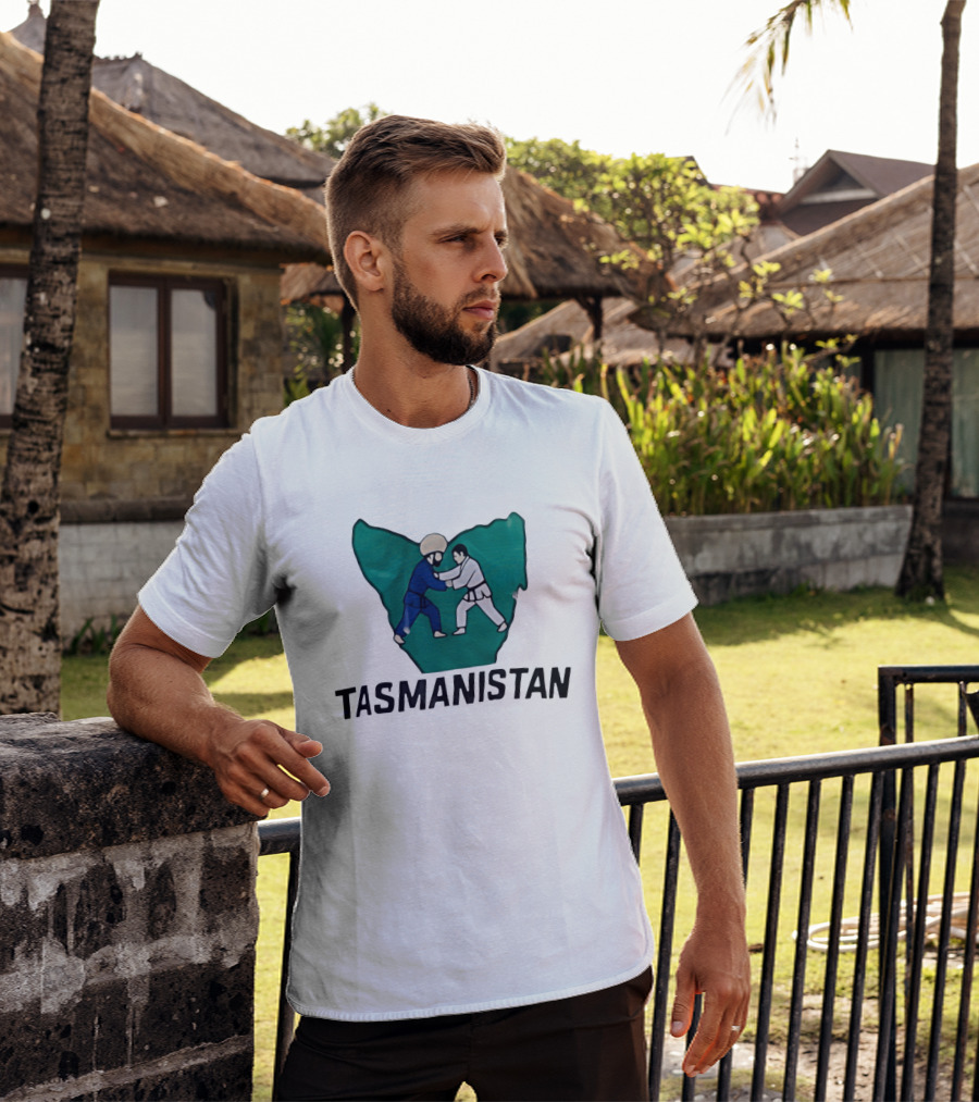 Tasmanistan Judo Cartoon Tasmania Map T-Shirt