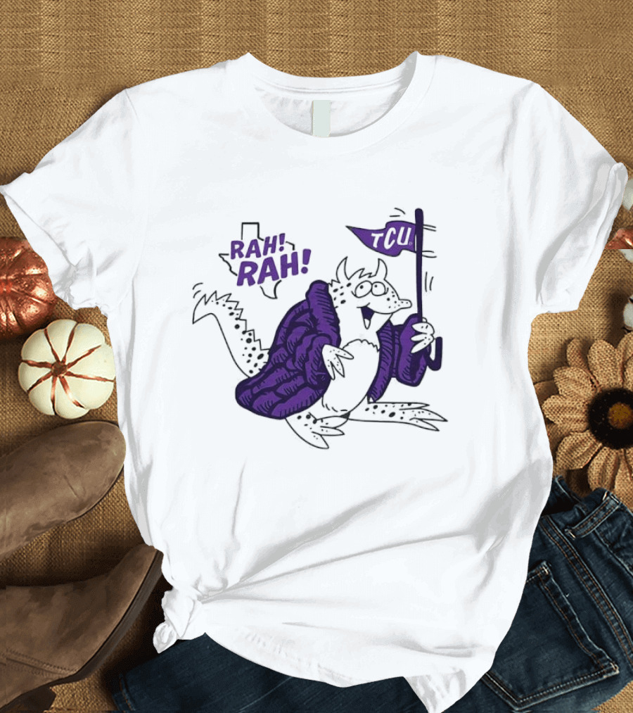 TCU Rah Rah Horned Frog Cheer Flag T-Shirt