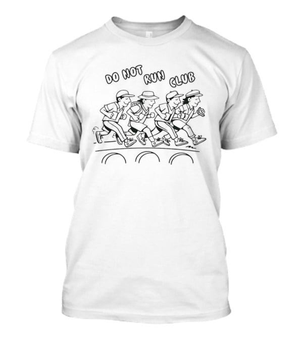 Do Not Run Club Golf Simple Line Drawing T-Shirt