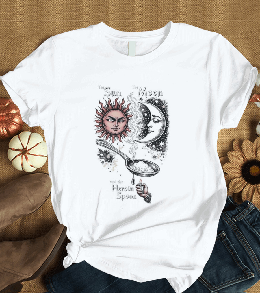Sun Moon Heroin Spoon T-Shirt