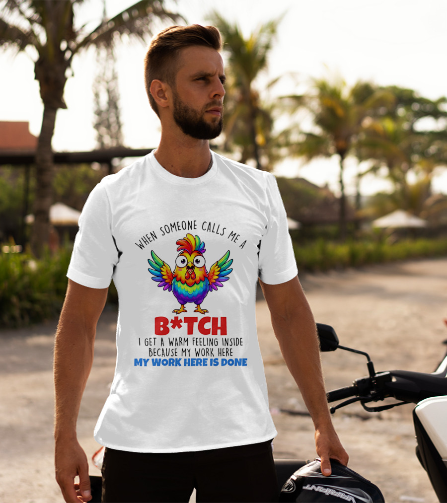 When Someone Calls Me A B*tch I Get A Warm Feeling Inside Because My Work Here Is Done T-Shirt