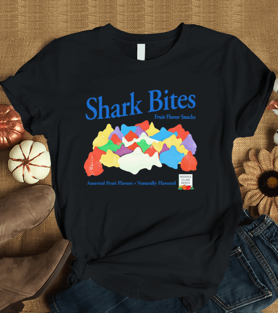 Shark Bites Fruit Flavor Snacks Assorted Fruit Flavors Naturally Flavored T-Shirt