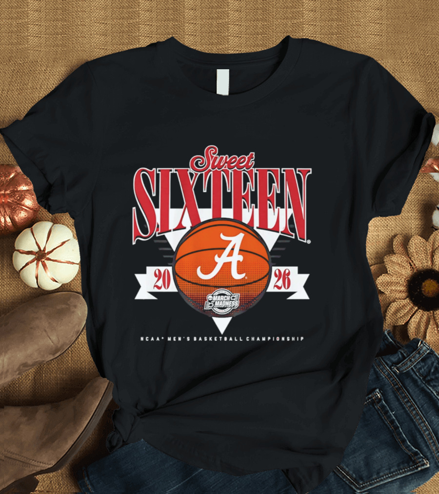 Sweet Sixteen Alabama Crimson Tide 2026 NCAA Men's Basketball Championship T-Shirt