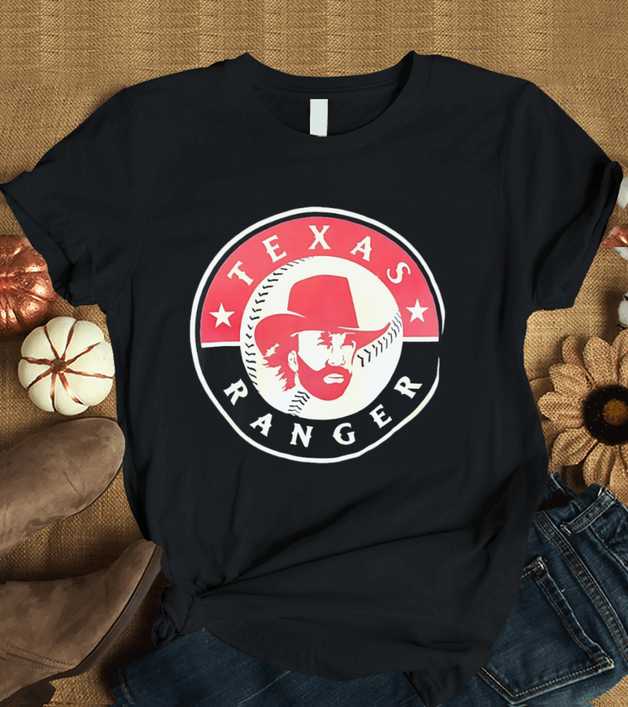 Texas Rangers Chuck Norris Baseball Logo Bold Star Circle T-Shirt