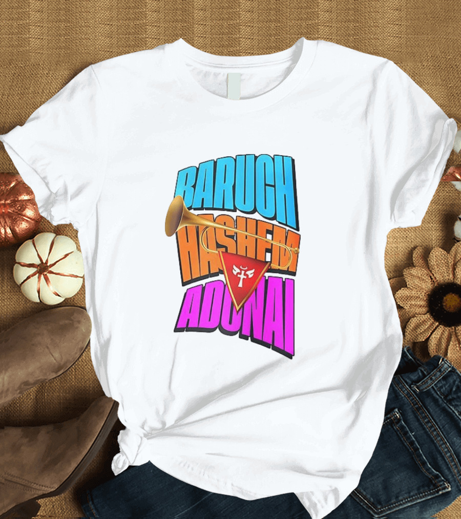 Baruch Hashem Adonai Trumpet T-Shirt