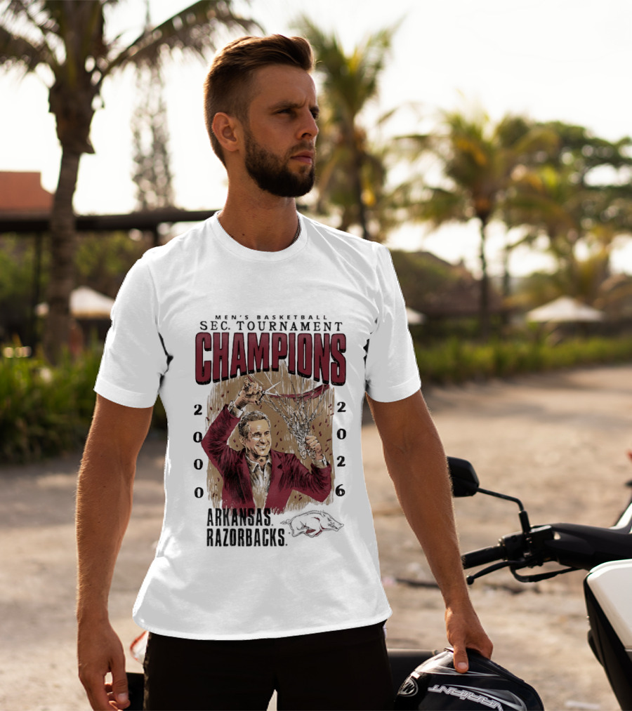 SEC Champions 2000 2026 Arkansas Razorbacks Coach Cal T-Shirt
